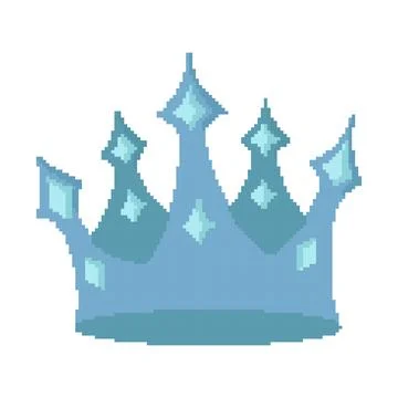 Queen crown illustration with pixel theme Stock Illustration