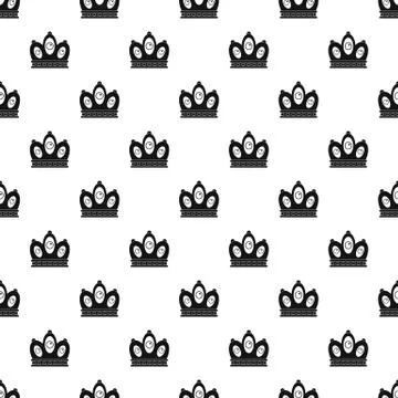Queen crown pattern Illustrazione stock