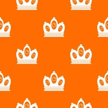 Queen crown pattern seamless Illustrazione stock