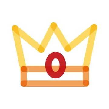 Queen crown royal multiply line style icon Stock Illustration