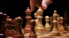 The king is knocked to the ground after being defeated in a game of chess.,  Business, Corporate Stock Footage ft. chess king & chess game - Envato  Elements