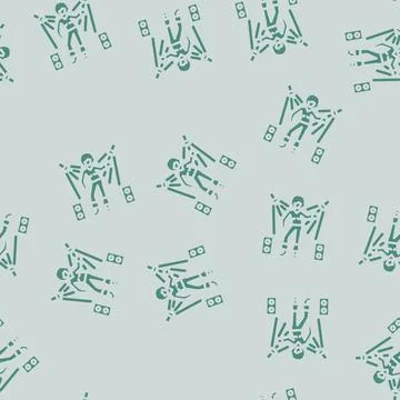 Queen disco party glyph vector seamless pattern Stock Illustration