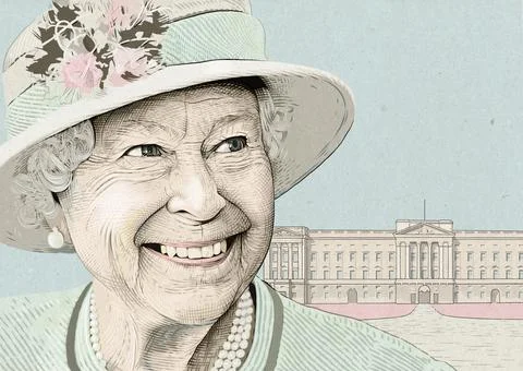 Queen Elizabeth Stock Illustration