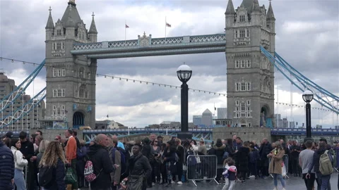 Queen Elizabeth lying in state queue Stock-Footage 211306339