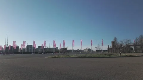 Queen Elizabeth Olympic Park - Flags Stock Footage 300784890