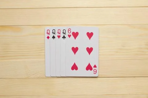 Queen Four of a Kind square Foto stock