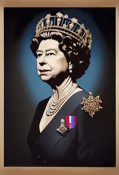 Queen of Great Britain Stock Illustration