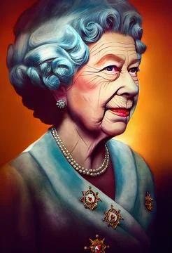 Queen of Great Britain Stock Illustration