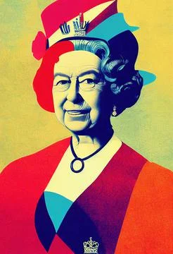 Queen of Great Britain Stock Illustration