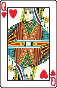 Queen of hearts Stock Illustration