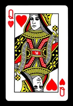 Queen of Hearts Playing Card Stock Illustration