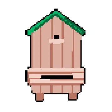 Queen hive pixel art vector illustration Stock Illustration