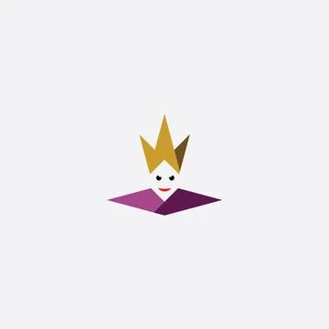 Queen icon logo vector symbol element Stock Illustration