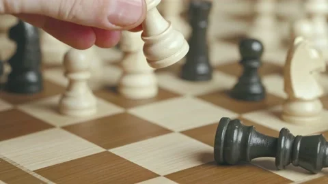 The queen knocks down the king Stock Footage 233928343