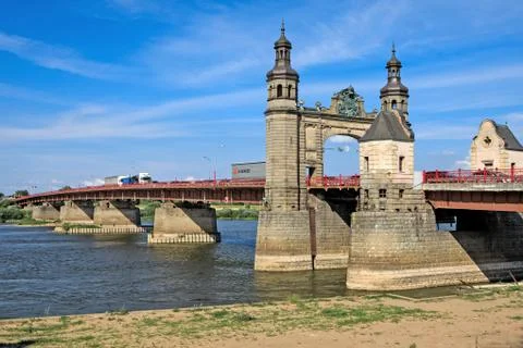 Queen Louise Bridge - Border between Lithuania and Russia Stock Photos