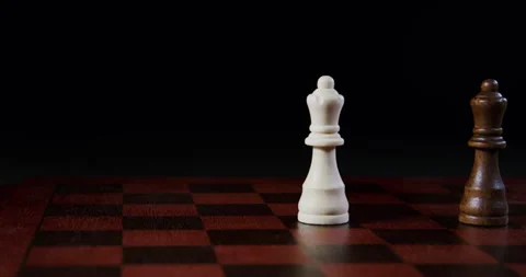 Queen Makes a Move on the Chessboard Stock Footage 243489258