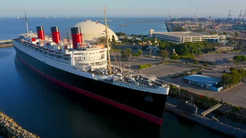 Queen Mary Long Beach Stock Footage 163312304