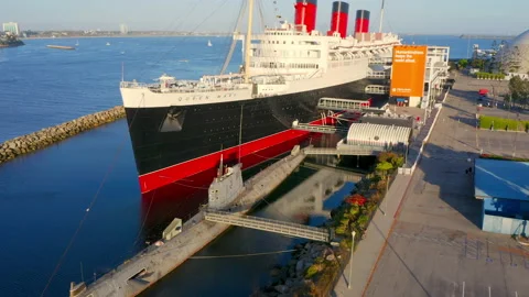Queen Mary Long Beach Stock Footage 163312331