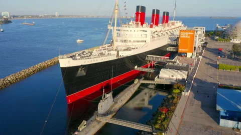 Queen Mary Long Beach Stock Footage 163312339