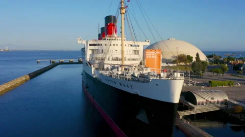 Queen Mary Long Beach Stock Footage 163312435