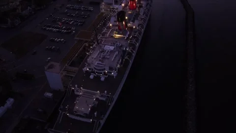 Queen Mary Ship Stock Footage 262580661
