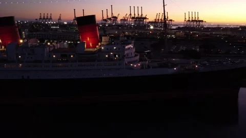 Queen Mary Ship Stock Footage 262581448