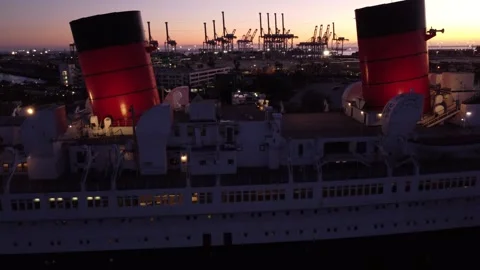 Queen Mary Ship Stock Footage 262581459