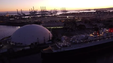Queen Mary Ship Stock Footage 262581827