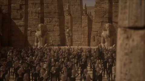 The queen mummy dances her way into an epic alien concert Stock Footage 293666446