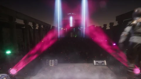 Queen mummy performing in temple ready for your lyrics Stock Footage 294081956