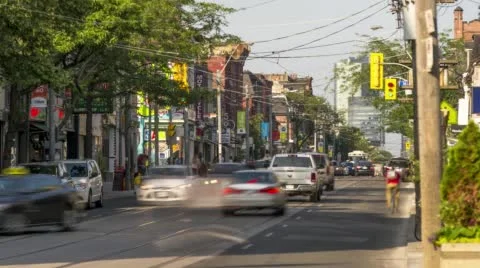 Queen &amp; Niagara St 스톡 동영상 52625097