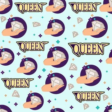 Queen pattern Illustrazione stock