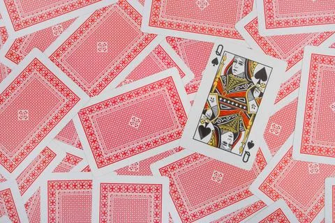 Queen on playing cards background Queen on playing cards background (Licen... 스톡 사진