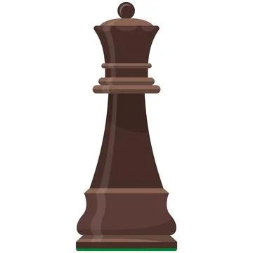 Queen playing chess piece isolated flat vector icon Illustrazione stock