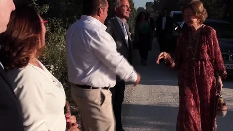 Queen Sofia attends classical music concert at Atapuerca site, Yacimientos de At Stock Footage 279722377