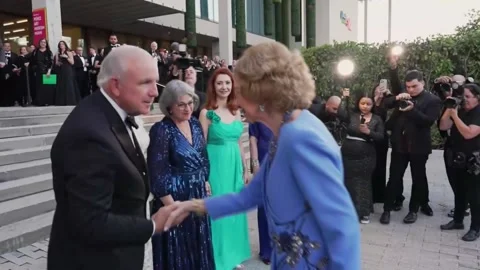 Queen Sofia leads awards ceremony in US highlighting ties with Spain, Miami, US  Stock Footage 331231216