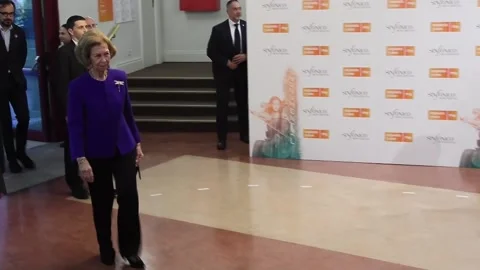 Queen Sofia presents musical composition award to Santcvosky, Madrid, ES - 12 Oc Stock Footage 287830451