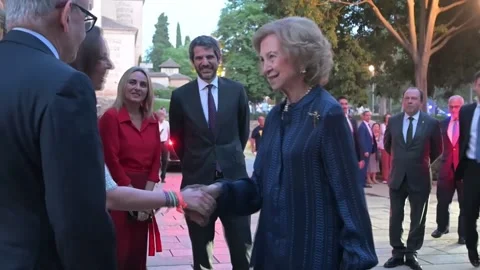 Queen Sofía presents Zubin Mehta with Medal of Honor at Granada Festival, Granad Stock Footage 337565800