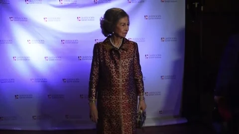 Queen Sofía presides over Sophia Award for Excellence in New York City, US, US - Video stock 204118286