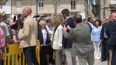 Queen Sofía shows her support for the Spanish Federation of Food Banks in Ourens Stock Footage 310397679