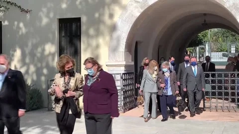 Queen Sofia visits an exhibition in Athens on the Battle of Lepanto, Atenas, GR  Stock Footage 204071542