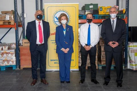 Queen Sofia visits Lanzarote's Food Bank, Arrecife Lanzarote, Spain - 30 Oct 202 Stock Photos