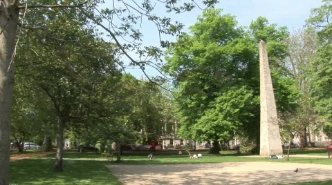 Queen Square Park WS Stock Footage 666538