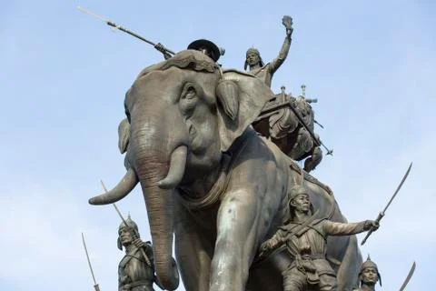 Queen Suriyothai Monument Stock Photos