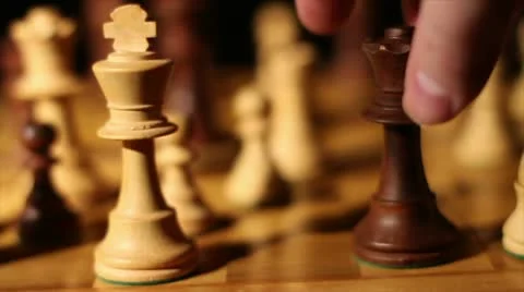 Queen takes King Chess Stock Footage 21265426