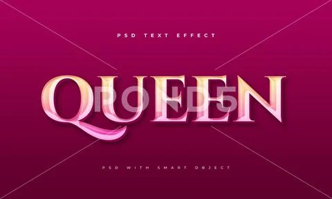 Queen text effect PSD 模板