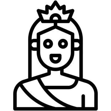 Queen Vector Icon Design Illustration Stock Illustration
