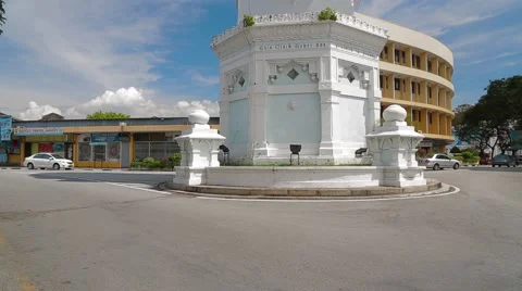 Queen Victoria Memorial Clock Tower Stock Footage 48134437