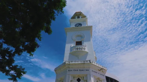 Queen Victoria Memorial Clock Tower George Town Penang Island Malaysia Stock Footage 344427969