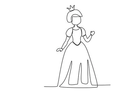 A queen waving to the people Stock Illustration